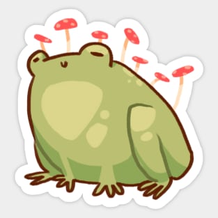 Mushroom Frog Sticker